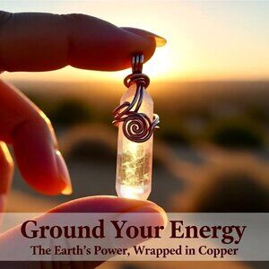 Clear Angel Aura Quartz Pendant1! Handmade! Wire Wrapped! Unique! Memory + Focus